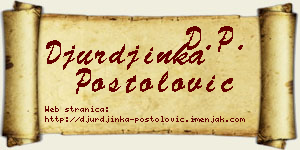 Đurđinka Postolović vizit kartica